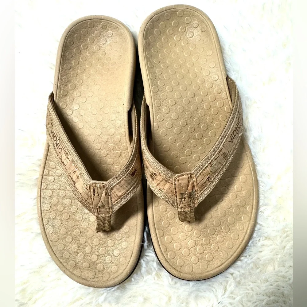Vionic Women’s High Tide Wedge Cork Orthopedic Sandals Size 6 - Picture 3 of 7
